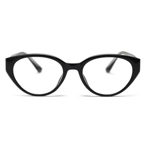 Classic black cat eye optical glasses frames for women stylish vintage clear lens eyewear