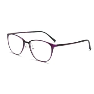 Stylish lightweight plastic-steel prescription eyeglass frames for women daily wear.