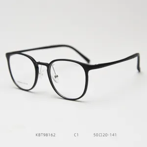 Classic retro round plastic steel eyeglasses frame for men and women stylish clear optical specs