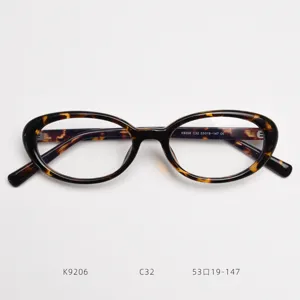 Classic tortoiseshell oval eyeglasses frame for men and women vintage optical clear glasses