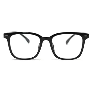 TR90 Optical Glasses Frame Men Women Square Eyewear Anti-Blue Light Clear Lens Retro Metal Rivet Flat Spectacles Frame