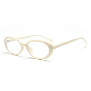 Retro small oval optical glasses frame for men and women, stylish Korean style eyewear.