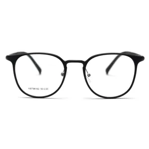 Unisex Vintage Round Plastic Steel Optical Glasses Frame Korean Style Clear Lens Eyewear Myopia Frame