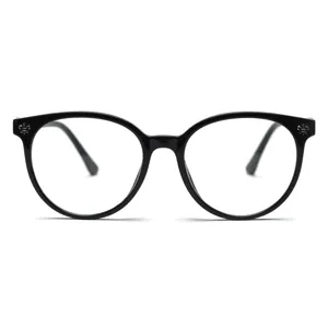 Vintage Large Round Myopia Glasses Frame Unisex TR90 Metal Optical Eyewear Retro Fashion Clear Lens Big Frame Face Slimming