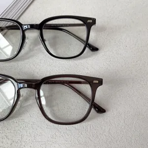 Detail shot of TR21151 TR90 optical glasses frames, stylish clear eyewear for men and women.