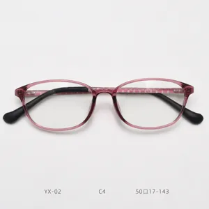 Stylish TR90 optical glasses frame for women, retro round prescription eyeglasses, lightweight.