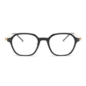 Fashion Polygon TR90 Metal Optical Glasses Frame Women Men Clear Flat Light Eyewear Daily Retro Glasses