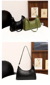 Klassische geflochtene und glatte Damen Schultertasche Hobo Bag, elegante Alltagstasche.