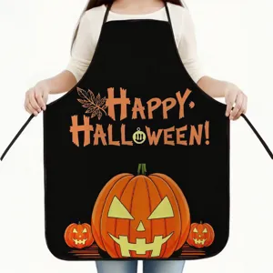 Tablier de Cuisine Imperméable à Imprimé Citrouille d'Halloween pour Cuisson Cuisson Chef