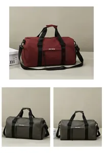 Large capacity gym duffel bag with dry wet separation, perfect for sports, fitness and travel use.