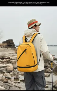 Waterproof sports backpack with dry wet separation, casual outdoor travel school bag for men.