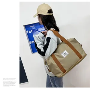 Grande capacità borsa da viaggio in tessuto oxford, borsa a tracolla fitness per donna.