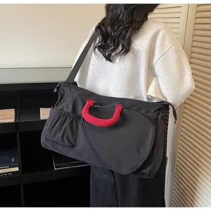 Grande capacita borsa da badminton nera borsa sportiva fitness tracolla viaggio.