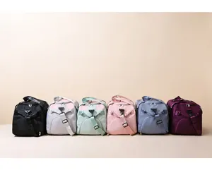 Sac de voyage sport en tissu Oxford avec separation sec humide sac de fitness multicolore