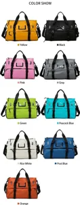 Grande capacità borsa da viaggio sportiva palestra vari colori borsa weekend casual