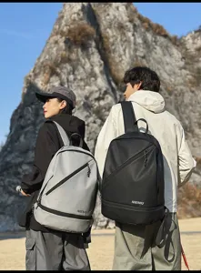Stylish waterproof backpack with separate shoe compartment and dry-wet separation design.