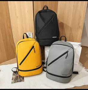 Waterproof casual backpack with separate shoe compartment, durable material and stylish design.