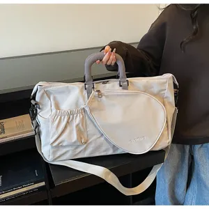 Grande borsa sportiva con tasca racchetta, elegante borsa a tracolla e a mano da viaggio.
