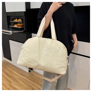 Large capacity travel duffel bag minimalist shoulder bag casual waterproof weekender tote bag