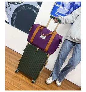 Grande borsa da viaggio sportiva per yoga con comoda manica per trolley in tessuto oxford