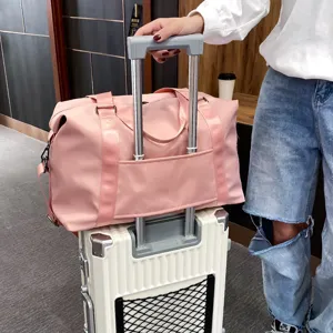 Large Capacity Travel Bag Waterproof Oxford Handbag Business Boarding Luggage Bag With Trolley Case Sleeve