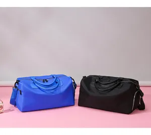 Large capacity travel duffel bag for women and men, gym bag with dry wet separation for trip.