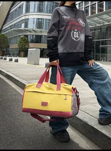 Large capacity travel duffel bag with wet dry compartment, lightweight gym sports luggage bag.