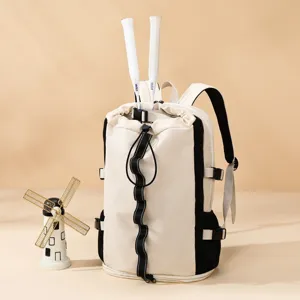 Grande Capacité Imperméable Tissu Oxford Sac à Dos de Sport Badminton Tennis Sac de Voyage Avec Compartiment à Chaussures
