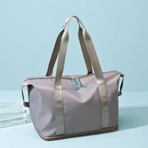 Women Travel Duffel Bag Large Capacity Waterproof Oxford Cloth Gym Bag Fitness Bag Dry Wet Separation Handbag Luggage Bag