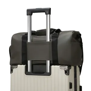 Large capacity travel duffel bag with wet dry separation, ideal for fitness and sports.
