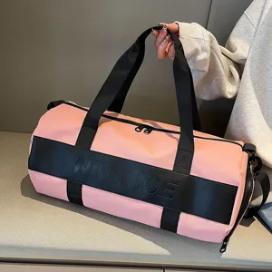 Large Capacity Waterproof Fitness Gym Bag Travel Duffel Bag With Independent Shoe Compartment Wet Dry Separation Unisex Sports Handbag