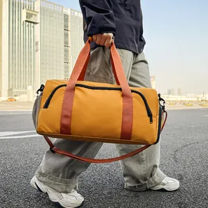 Large Capacity Travel Duffel Bag Waterproof Oxford Fabric Sports Gym Luggage Bag With Independent Shoe Compartment