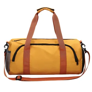 Large capacity travel duffel bag sports gym bag with shoe compartment and dry wet separation.