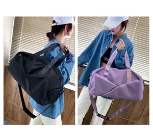Grand sac de sport de fitness pour femmes, sac de voyage en nylon impermeable pour yoga.