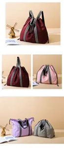 Detailed view of the multi-way oxford cloth travel backpack in multiple colors with stylish straps.