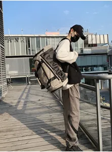 Grand sac à dos de voyage multifonctionnel sac de sport imperméable pour homme