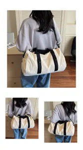 Casual travel duffel shoulder bag waterproof sports fitness crossbody bag versatile design.