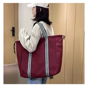 Large capacity oxford travel bag multi-use shoulder backpack for daily outdoor leisure use.