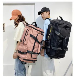 Detailed view of large capacity waterproof travel backpack multi-functional gym duffel sports bag