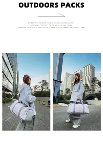 Stylish color block gym duffel bag for fitness and short travel with large capacity
