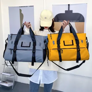 Large capacity sports travel bag with dry wet separation, stylish fitness handbag for women.