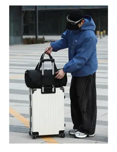 Large capacity travel duffel bag with luggage sleeve for men and women fitness sports gym