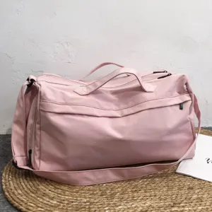 Roze grote capaciteit vrouwen fitness sport reistas met verstelbare schouderriem handtas.