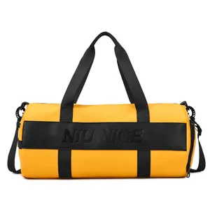 Large capacity sports duffel bag for gym, fitness, travel and swimming with dry wet separation.