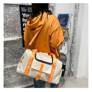 Gran capacidad tela oxford fitness gimnasio deporte bolsa viaje con compartimento zapatos