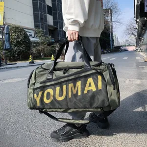 Grand sac de voyage de sport fourre-tout fitness avec compartiment chaussures et poignée