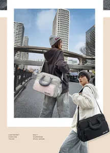Casual travel shoulder bag large capacity gym duffel bag stylish sports handbag for daily use