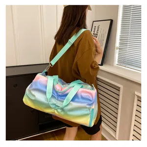 Borsa da palestra fitness arcobaleno grande capacità borsa da viaggio con scomparto scarpe