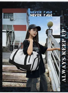 Large capacity sports duffel bag for gym, training, and travel with dry wet separation.