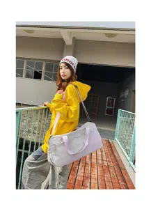 Large capacity sports gym bag with dry wet separation, stylish shoulder travel duffel bag.